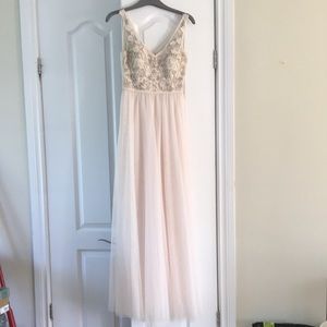 Blush pink beaded dress